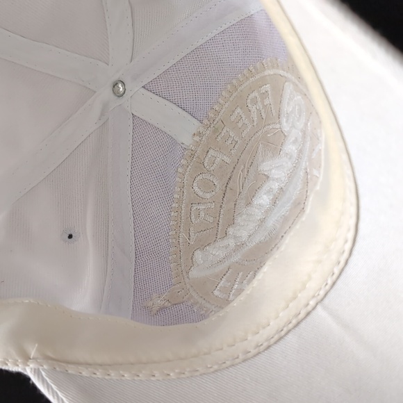Dorset Tees,FreePort Bahamas White Embroidered Velcro Strap Hat. - Picture 7 of 10